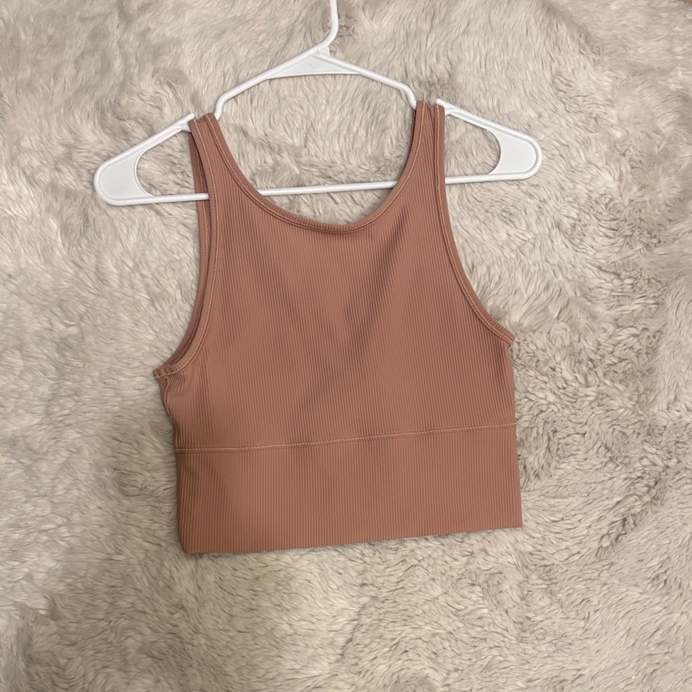 lululemon athletica pink Ribbed cropped Tank Top